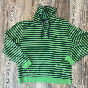 Brooks Brothers Green and Blue Striped Hoodie